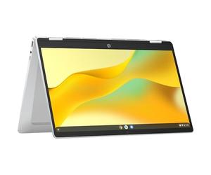 HP Chromebook x360 14b-cd0001sl, Intel Celeron N100, 4GB RAM LPDDR5, eMMC da 128GB, Display Touch da 14" FHD, SVA, Antiriflesso, Scheda grafica Intel Integrata, Wi-Fi, ChromeOS, Webcam HD, Argento