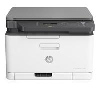 HP Color LaserJet MFP 178nw 4ZB96A, Stampante a Singola Funzione A4, Stampa Fronte e Retro Manuale a colori, 18 ppm, USB, Wi-Fi, Ethernet, Schermo LCD a icone con tastierino, Bianca