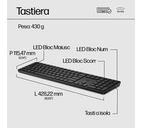 HP Combinazione di tastiera e mouse wireless 650, colore bianco