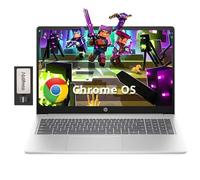 HP Computer portatile Chromebook HD da 15,6", processore Intel N200, LPDDR5 da 8 GB, memoria da 224 GB (64 GB eMMC + set docking station da 160 GB), grafica Intel UHD, webcam HD 720p, tastiera