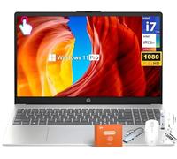 HP Computer portatile da 15,6" FHD Touchscreen, Intel 10-Core i7-1355U (fino a 5,0 GHz), RAM da 32 GB, SSD da 1 TB, grafica Intel Iris Xe, Wi-Fi 6, fotocamera HD, HDMI, ricarica rapida, Microsoft