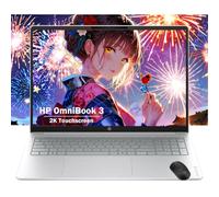 HP Computer portatile touchscreen 2K da 16" | AMD Ryzen 5 40 (Beat Intel i7-1165G7256) | RAM da 8 GB - SSD da 256 GB | Wi-Fi 6 - Windows11 | Microsoft Copilot AI School Students College | W/Mouse