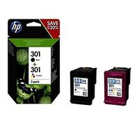 HP Confezione da 2 cartigli d'encre 301 (nero - ciano, magenta, giugno)