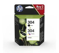 HP Confezione da 2 cartucce di inchiostro nero/in tricromia originali 304
