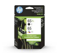 HP Confezione da 2 cartucce d'inchiostro tricolore, 65XL, colore nero e 65 pezzi