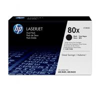 HP 80XD CF280XD, Multipack da 2 Toner Originale HP da 6900 Pagine, Compatibile con le Stampanti LaserJet Pro 400 M401, 400 MFP M425, Nero