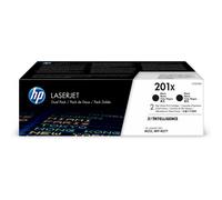 HP Confezione da 2 cartucce toner nero originale ad alta capacità LaserJet 201X
