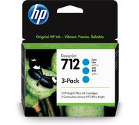 HP Confezione da 3 cartucce di inchiostro ciano originale DesignJet 712 da 29 ml