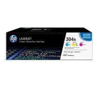 HP Confezione da 3 cartucce originali di toner ciano/magenta/giallo LaserJet 304A