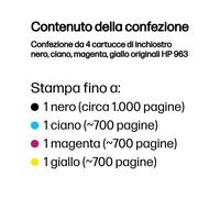 HP Confezione da 4 cartucce di inchiostro nero, ciano, magenta, giallo originali 963