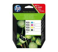 HP Confezione da 4 cartucce di inchiostro originale ad alta capacità 934XL nei colori nero/935XL ciano/magenta/giallo