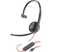 HP Cuffie Monofoniche USB-C Nero Blackwire 3210 con Microfono Asta
