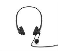 Auricolari HP G2 con cavo USB, microfono con cancellazione rumore, comfort ufficio, nero