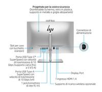 HP EliteOne 870 G9 All-in-One PC Intel® Core™ i7 i7-14700 68,6 cm (27) 1920 x 1080 Pixel PC All-in-one 16 GB DDR5-SDRAM 512 GB SSD Windows 11 Pro Wi-Fi 6E (802.11ax) Argento (99A41ET#ABZ)