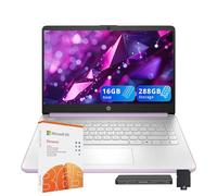 HP Flagship - Computer portatile HD da 14" per studenti e affari, con 1 anno di ufficio 365 e AI-Copilot, CPU Intel N150 (Beats i3-1115G4), 16 GB di RAM, 288 GB di memoria (128 GB UFS + set di docking