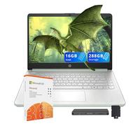 HP Flagship - Computer portatile HD da 14" per studenti e affari, con 1 anno di ufficio 365 e AI-Copilot, CPU Intel N150 (Beats i3-1115G4), 16 GB di RAM, 288 GB di memoria (128 GB UFS + set di docking