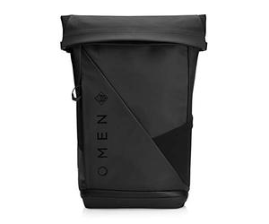 HP - Gaming OMEN Transceptor Rolltop Zaino per Notebook fino a 15.6", Protezione RFID, Presa USB Integrata, Nero