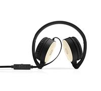 HP Headset H2800 Cuffie Cablate, Microfono e Comandi in Linea, Compatibile per Dispositivi con Porta AUX, Auricolari Imbottiti, Archetto Regolabile, Design Pieghevole, Nero/Oro