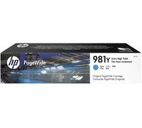 HP 981Y Ciano, Cartuccia Inchiostro Originale, Elevata capacità | Compatibile con HP PageWide Serie Enterprise Color 556 e Enterprise Color Flow MFP 586z, 16000 pagine (L0R13A)