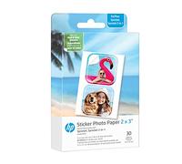 HP HP Carta Fotografica Pre-Tagliata per Pignone, 5 x 7.6 cm, Bianco, 30 Fogli