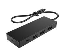 HP Hub Multi porta USB-C G3, Compatibile con PC dotati di Porta USB-C, Power Delivery e DisplayPort e con Sistema Operativi Windows 10 e 11, mac e Chrome, Nero