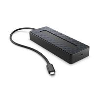 HP Hub Multi porta USB-C Universale, Compatibile con PC dotati di Porta USB-C, Power Delivery e DisplayPort, Nero