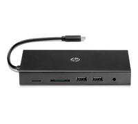 HP Hub multiporta USB-C da viaggio (Travel USB-C Multi Port Hub - 1C1Y5AA, Wired, USB 3.2 Gen 1 - [3.1 Gen 1] Type-C, 10,100,1000 Mbit/s, Black, MicroSD [TransFlash], SD, China - Warranty: 3M)