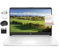 HP HubxcelAccessory - Notebook 2024 da 14 pollici, sottile, leggero, per studenti aziendali, quad-core Intel N4120, 4 GB di RAM, 128 GB (64 GB eMMC + scheda da 64 GB), 1 anno Office 365, webcam, WiFi