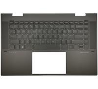 HP Invidiare 15-EU Touchpad Palmrest Cover Tastiera Nero UK Backlit M45489-031