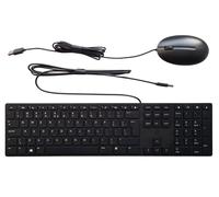 HP Keyboard Mouse Set Wired Desktop 320MK Split Resistant Slim Nupad QWERTY EU