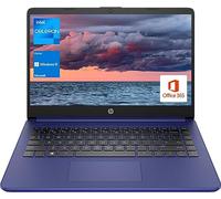 HP Laptop portatile, per studenti e affari, display HD da 14 pollici, Intel Quad-Core N4120, 16 GB DDR4 RAM, 64 GB eMMC, 1 anno Office 365, webcam, lettore di schede SD, HDMI, Wi-Fi, Windows 11 Home