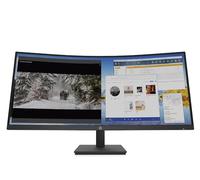 HP M34d Monitor Curvo da 34 pollici, risoluzione WQHD da 3440 x 1440p, Antiriflesso, Pannello VA da 100z, 5 ms, 200 nits, VESA 100x100 mm, Alimentazione USB-C, HDMI 2.0, Displayport, USB-A, Nero