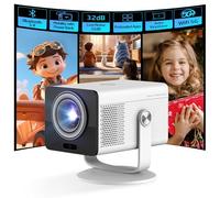 HP MC400 Mini proiettore intelligente portatile con WiFi e Bluetooth, supporto 4K a corto raggio e 1080p, specchio schermo wireless, app e altoparlante integrati, alimentato da USB-C