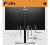 HP E-Series E24 G5 60,5 cm (23.8") 1920 x 1080 Pixel Full HD LED Argento, Nero