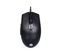HP Mouse da gioco cablato USB M260 RGB retroilluminato, personalizzabile 6400 DPI, design ergonomico, rullo antiscivolo, leggero, nero