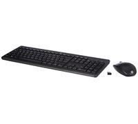 HP Mouse e tastiera wireless 230, dongle USB, Nero, Tastiera layout tedesco QWERTZ