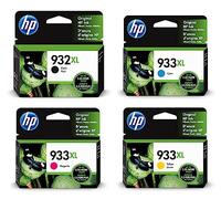 HP Multi Pack 932XL-933XL C2P42AE Confezione da 4 Cartucce Originali ad Alta Capacità, per Stampanti HP OfficeJet
