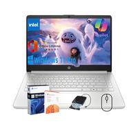 HP Notebook aziendale e studentesco - MS Office Lifetime & Win11 Pro - Schermo HD - Unità DVD e mouse gratuiti - Processore N150-32GB di memoria - UFS 1TB - Argento naturale