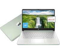 HP Notebook da 14 pollici dal design elegante per studio e collaborazione, Intel Quad-Core N150 (> N4120), 1 anno Office 365, 16 GB di RAM, 256 GB di memoria (128 GB UFS + scheda SD da 128 GB), Wi-Fi