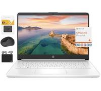 HP Nuovo 14 pollici HD Ultral Light Thin Laptop, Quad-Core Intel Celeron Processore, 4GB RAM, 128GB (64GB eMMC+ 64GB SD), Wi-Fi, Fino a 11 ore, Windows 11 S + 1 anno Office 365+HubxcelAccessory