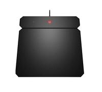 HP OMEN Outpost Mousepad, con Ricarica Qi Wireless Integrata, Tappetino Antisfilacciamento e Reversibile con Lato Duro e Morbido, Texture Uniforme, LED RGB Personalizzabili, in Acrilico, Nero