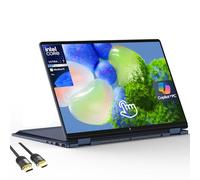 HP OmniBook X Flip 2-in-1 Laptop,14" 2K TouchScreen Laptop,Intel Core Ultra 7, Arc 140V GPU Copilot+ PC,16GB RAM 2TB SSD,Thunderbolt 4, PDG HDMI Cable, US Version KB, Win 11 Pro,Atmospheric Blue