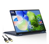 HP OmniBook X Flip 2-in-1 Laptop,14" 2K TouchScreen Laptop,Intel Core Ultra 7, Arc 140V GPU Copilot+ PC,16GB RAM 2TB SSD,Thunderbolt 4, PDG HDMI Cable, US Version KB, Win 11 Home,Atmospheric Blue