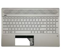 HP Pavilion 15-CW 15-CS Copertura Poggiapolso Tastiera UK Argento Backlit