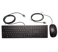 HP Pavilion 400 tastiera e mouse cablati full-size cablati nero QWERTY INT EU US
