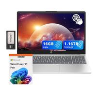 HP Pavilion Computer portatile con touch screen HD da 15,6", Intel i3-1215U, 16 GB di RAM, 1,16 TB di archiviazione (SSD da 1 TB + docking station da 160 GB), grafica Intel UHD