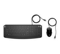 HP 9DF28AA Kit Tastiera & Mouse Cablate USB-A colore nero