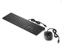 HP Pavilion Tastiera e Mouse 400 con cavo, design sottile, tastiera a tre zone,