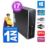 HP PC 8300 Elite SFF Intel i7-2600 RAM 16Go Disco Rigido 2To Windows 10 WiFi (Riconfezionato)