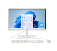 HP PC desktop All-in-One da 21,5", display FHD, processore Intel N200, 8 GB di RAM, SSD da 512 GB, grafica Intel UHD, Windows 11 Home, bianco cashmere, 22-dg0440 (2025)
